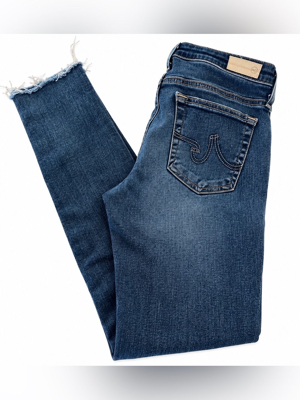 AG The Legging Ankle Jeans 26R Distressed Raw Hem Skinny